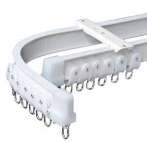 IKSUN Flexible Bendable Curtain Rails Aluminium Curved Curtain Track for Hospital