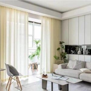 make to measure curtains with linen voile fabric